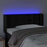  Uzglavlje crno 103x16x78/88 cm baršunasto | shoptok.hr