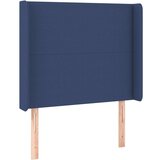  Vzglavje z ušesi modro 103x16x118/128 cm blago, (20932336) | Shoptok.si