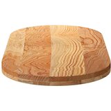 Stolna ploča svjetlosmeđa 100x50x4 cm ovalna masivna hrastovina | shoptok.hr