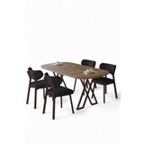 Hanah home Set trpezarijskog stola i stolica (5 delova) Axton Atlantic Pine Anthracite | Eponuda.com