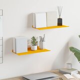  Lebdeća polica Zidne 2 pcs Žuta 40 x 18 x 2,5 cm Čelik | shoptok.hr