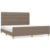  Posteljni okvir z vzglavjem taupe 180x200 cm blago, (20903432) | Shoptok.si