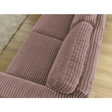 Bobochic Paris Rožnata sedežna garnitura za spanje/raztegljiva iz rebrastega žameta 240 cm Hugo – | Shoptok.si