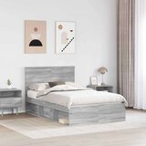  Konstrukcija postelje z vzglavjem Siva Sonoma 120 x 200 cm, (5000103545) | Shoptok.si