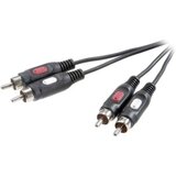 SpeaKa Professional činč priključni kabel [2x činč utikač - 2x činč-utikač] 2.50 m crn Cijene