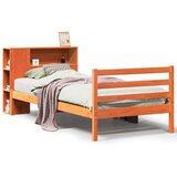 vidaXL Krevet s regalom za knjige bez madraca 100x200 cm masivno drvo | shoptok.hr