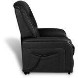 TV naslanjač črno umetno usnje, (20928111) | Shoptok.si