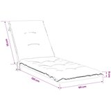  Jastučić za ležaljku GEMERT 100% poliester Bež 190 x 60 x 9 cm | shoptok.hr