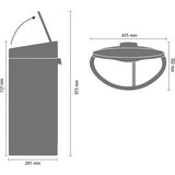 Brabantia Željezna kanta za smeće za odvojeni otpad/na dodir u mat srebrnoj boji 33 l Touch Bin Recycle – | shoptok.hr