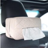 INF Držalo za avtomobilske robčke, podajalnik robčkov iz PU usnja za avto White, (21639920) | Shoptok.si