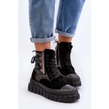 Boto High Top Women's Sneakers on Chunky Platform Black Wonise | ePonuda.com