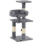 vidaXL Mačje drevo s praskalniki iz sisala 65 cm s tačkami sive barve, (20796970) | Shoptok.si