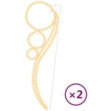  Svjetlosne trake s kuglicama 2 kom tople bijele 125,5x53x4,5 cm | shoptok.hr