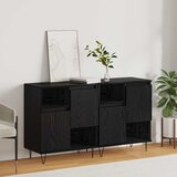 vidaXL Komode 2 pcs Crni hrast 120 x 35 x 70 cm Konstruirano drvo Cijene