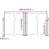  Bočna tenda na uvlačenje crvena 140x1200 cm | shoptok.hr