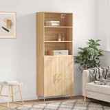 vidaXL Visoka komoda sonoma hrast 69,5x34x180 cm inženirski les Cene