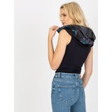 Fashion Hunters Black scarf scarf with prints | Shoptok.si