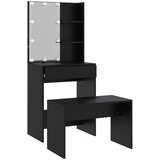  Set toaletnog stolića LED crni od konstruiranog drva | shoptok.hr