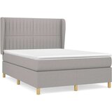  Box spring postelja z vzmetnico svetlo siva 140x200 cm blago, (20898559) | Shoptok.si