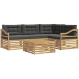 vidaXL Zunanja garnitura za sedenje 5 pcs Bela in antracit Poliester, (5000279476) | Shoptok.si