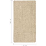 vidaXL košata preproga krem 80x150 cm nedrseča | Shoptok.si