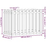 vidaXL Povišena vrtna gredica 100x50x70 cm impregnirana borovina | shoptok.hr