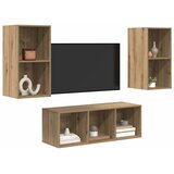  Set TV komoda 3 kom. Umjetnički hrast Konstruirano drvo | shoptok.hr