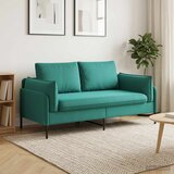 SOFA za dvije osobe 2-sjedalo Tirkizna 188 x 81 x 89 cm Baršun Cijene