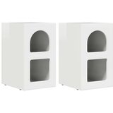 Noćni ormarić 2 pcs Visoki sjaj bijela 29,5 x 33,5 x 50 cm | shoptok.hr