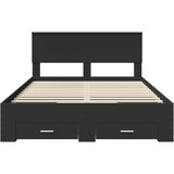  Krevetna konstrukcija Crna 140 x 190 cm Konstruirano drvo | shoptok.hr