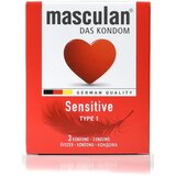 Masculan Sensitive kondomi pakovanje sa 3 kondoma