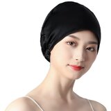 INF Luksuzna svilena spalna kapa za lase, 100% murvina svila za nadzor nad krepi Black, (21685953) | Shoptok.si