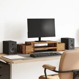 vidaXL Stojalo za monitor s policami starin. les 70x27x15 cm inž. les Cene