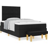 vidaXL Box Spring Krevet s madracem i klupom crni 120x200 cm tkanina | shoptok.hr
