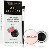 Makeup Revolution Gel Eyeliner Pot gel črtalo za oči s čopičem odtenek Black 3 g Cene