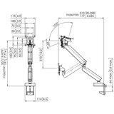 Vogels MOMO4138B,nosač za ekrane do 43" sa pomakom 180° i nagib -20°/+105°,10kg | shoptok.hr