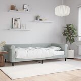 vidaXL Dnevna postelja z vzmetnico svetlo siva 90x200 cm žamet Cene