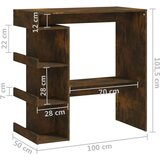 vidaXL Barski stol sa stalkom boja hrasta 100 x 50 x 101,5 cm iverica | shoptok.hr