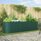 vidaXL Vrtna dvignjena postelja Zelena Pocinkano jeklo 320 x 80 x 81 cm Cene