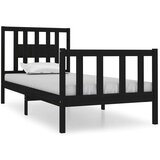  Za krevet od masivnog drva crni 75 x 190 cm 2FT6 mali | shoptok.hr