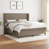 The Living Store Box spring postelja z vzmetnico taupe 160x200 cm blago - Box Spring Postelja, (21512212) Cene