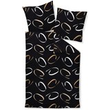 Janine posteljnina 140/220 cm mako saten rjava, črna, bež | Shoptok.si