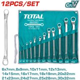 Total 12-dijelni set okastih ključeva 24121, 6x7/8x9/10x11/12x13/14x15/16x17/18x19/20x22/21x23/24x27/25x28/30x32 / INDUSTRIAL (THT1024121) | shoptok.hr