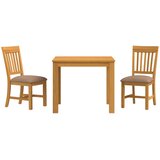  Blagovaonski set 3 kom. Siva Čvrsto Hrastovo Drvo | shoptok.hr
