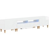  3-dijelni LED TV kabinet Bijela visokog sjaja Konstruirano drvo | shoptok.hr