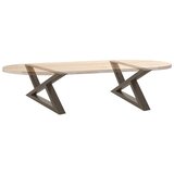  Noge za klub stolić 2 kom. Prirodni čelik 70 x (30-31,3) cm Čelik | shoptok.hr
