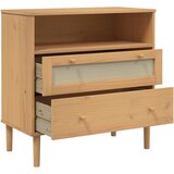 Komoda SENJA smeđa izgled ratana 80x40x80cm masivna borovina | shoptok.hr