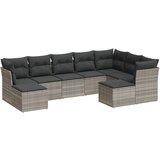 Maison Chic Seti vrtnega pohištva - Vrtna garnitura - Vrtni pohištvo set 9-delna z blazinami sv. siv poli ratan, (21803962) | Shoptok.si