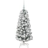 vidaXL Umetno Zložljivo Božično Drevo Zelena in bela 120 cm PVC | Shoptok.si