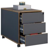 MID.YOU Predalnik Na Kolescih Salia T70, Antracit, Barva Hrasta | Shoptok.si
